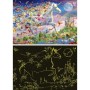 Puzzle Star Line Unicorn si fluturi care lumineaza in intuneric 200 piese XXL